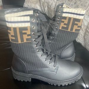 Non authentic fendi combat boots